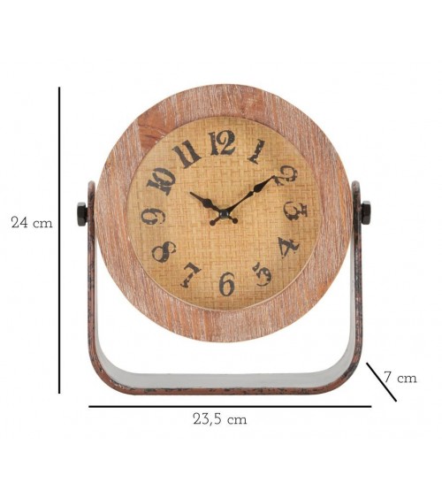 Horloge De Table Ronde Cm 23,5X7X24 - 