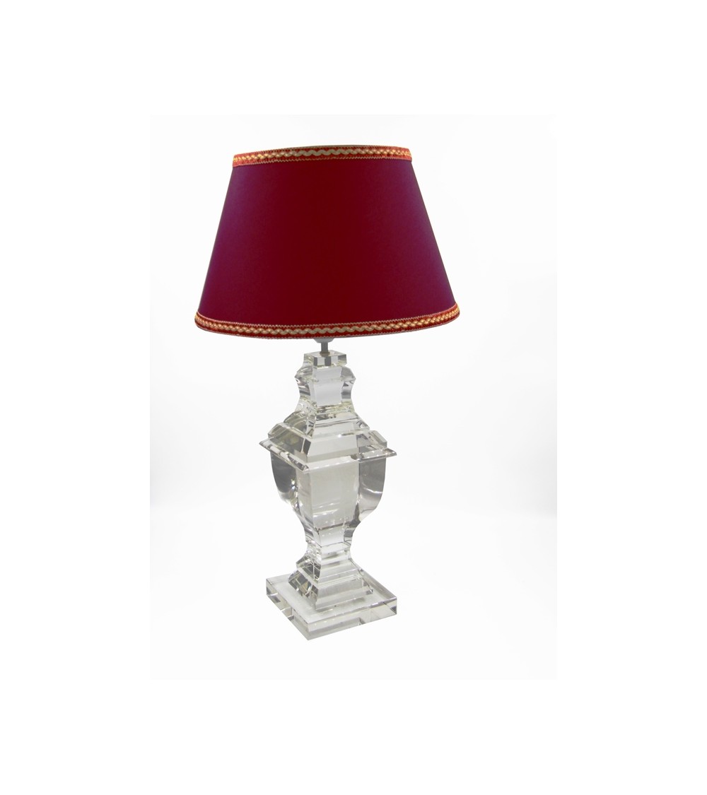 Royal Family - Crystal Table Lamp with Red Lampshade -  - 