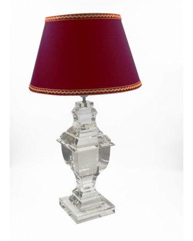Royal Family - Crystal Table Lamp with Red Lampshade -  - 