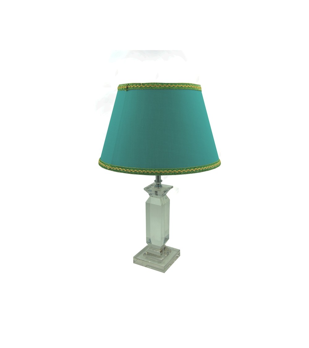 Famille royale - Lampe de table en cristal avec base carrée - 
