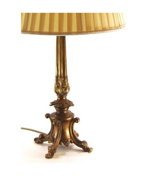 Famille Royale - Lampe Ancienne Or Style 18ème Siècle - 