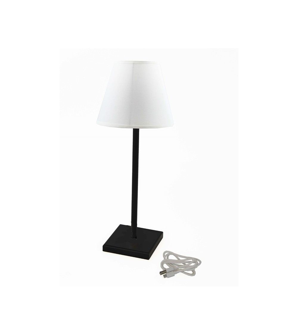 Royal Family - Black Rechargeable Lamp with White Lampshade -  - 
