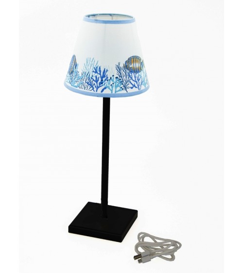 Royal Family – Schwarze wiederaufladbare Lampe mit „Mare“-Lampenschirm - 