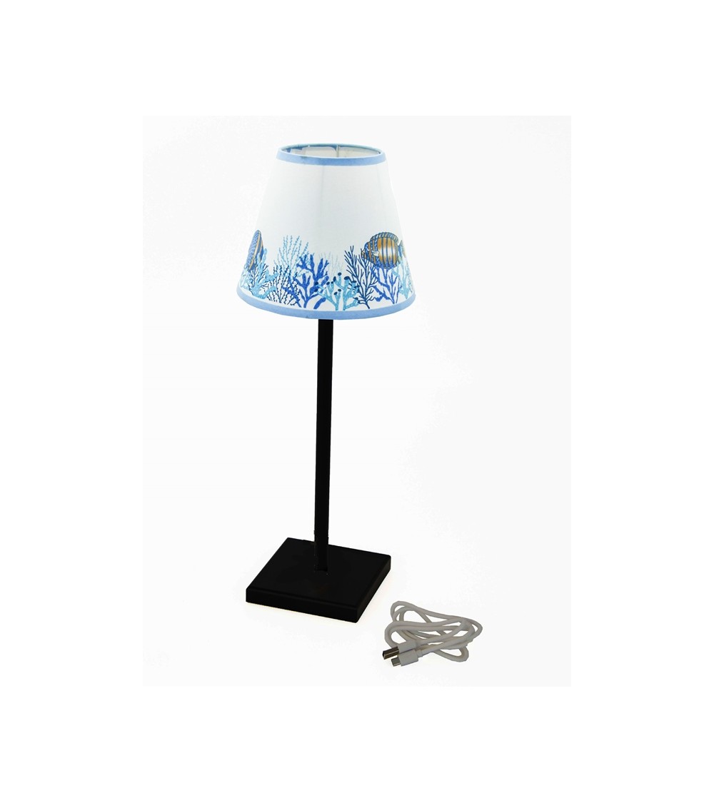 Royal Family - Black Rechargeable Lamp with "Mare" Lampshade -  - 