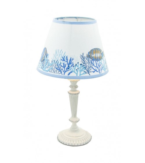 Famille Royale - Lampe rechargeable blanche avec abat-jour "Mare" - 