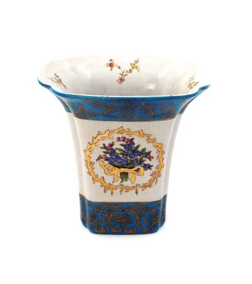 Royal Family - Vase Bleu Clair à Décor Floral - 