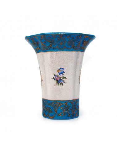 Royal Family - Hellblaue Vase mit Blumenschmuck - 