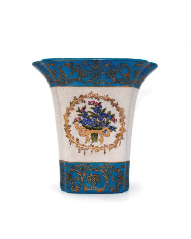 Royal Family - Light Blue Vase with Floral Decoration -  - 