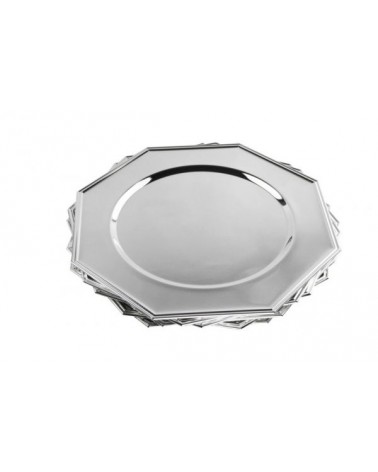Octagonal Sheffield Silver Underplate - Set of 6 pieces -  - 