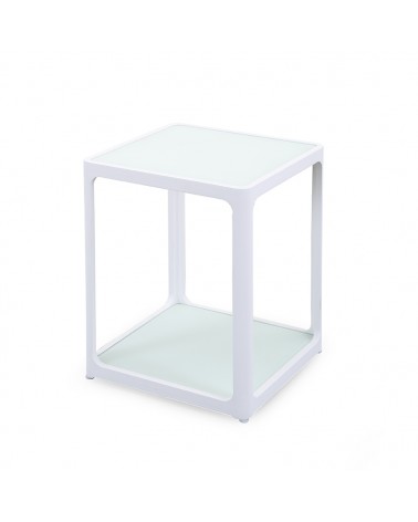Tisch und 2 Stühle im Set aus weißem Aluminium – Raffaello - 