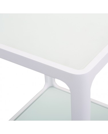 Ensemble Table et 2 Chaises en Aluminium Blanc - Raffaello - 
