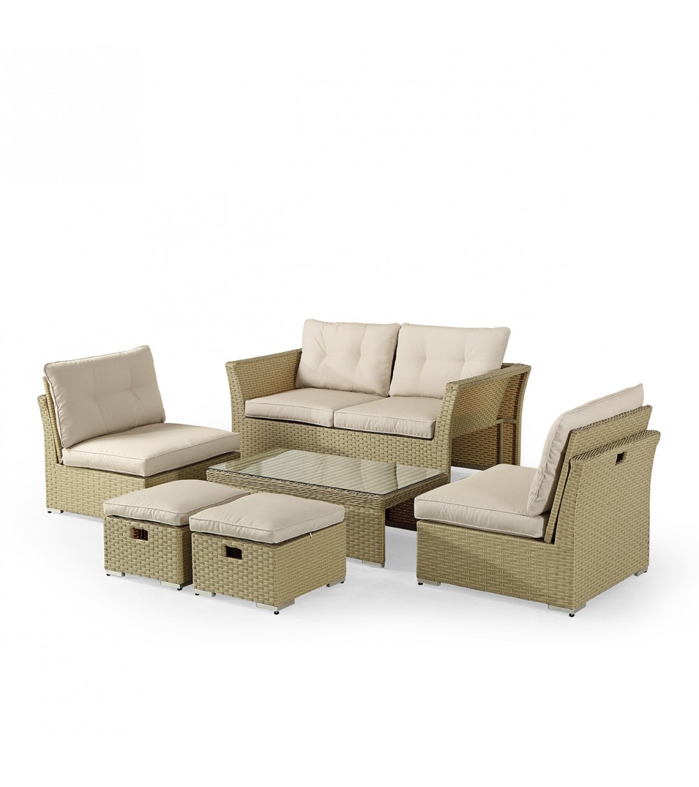 Garden lounge set in aluminum and rattan - Tintoretto -  - 