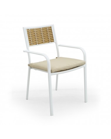 Set mit 2 Stühlen aus Aluminium und synthetischem Rattan – Leonardo - 