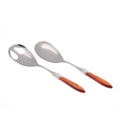 Salad Cutlery Set 2pcs - Laura Silver Color - Rivadossi Sandro -