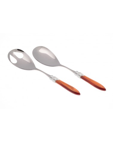 Salad Cutlery Set 2pcs - Laura Silver Color - Rivadossi Sandro -