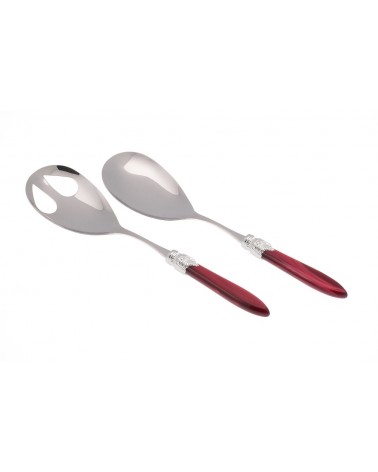 Salad Cutlery Set 2pcs - Laura Silver Color - Rivadossi Sandro -