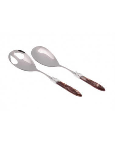 Salad Cutlery Set 2pcs - Laura Silver Color - Rivadossi Sandro -