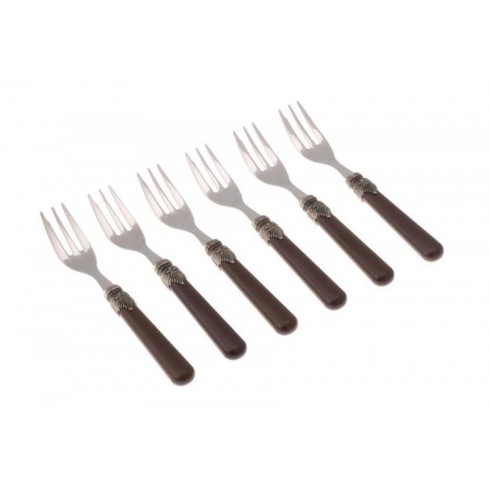 Classic Set 6pz Forchettine da Dolce colore marrone - Rivadossi Sandro -
