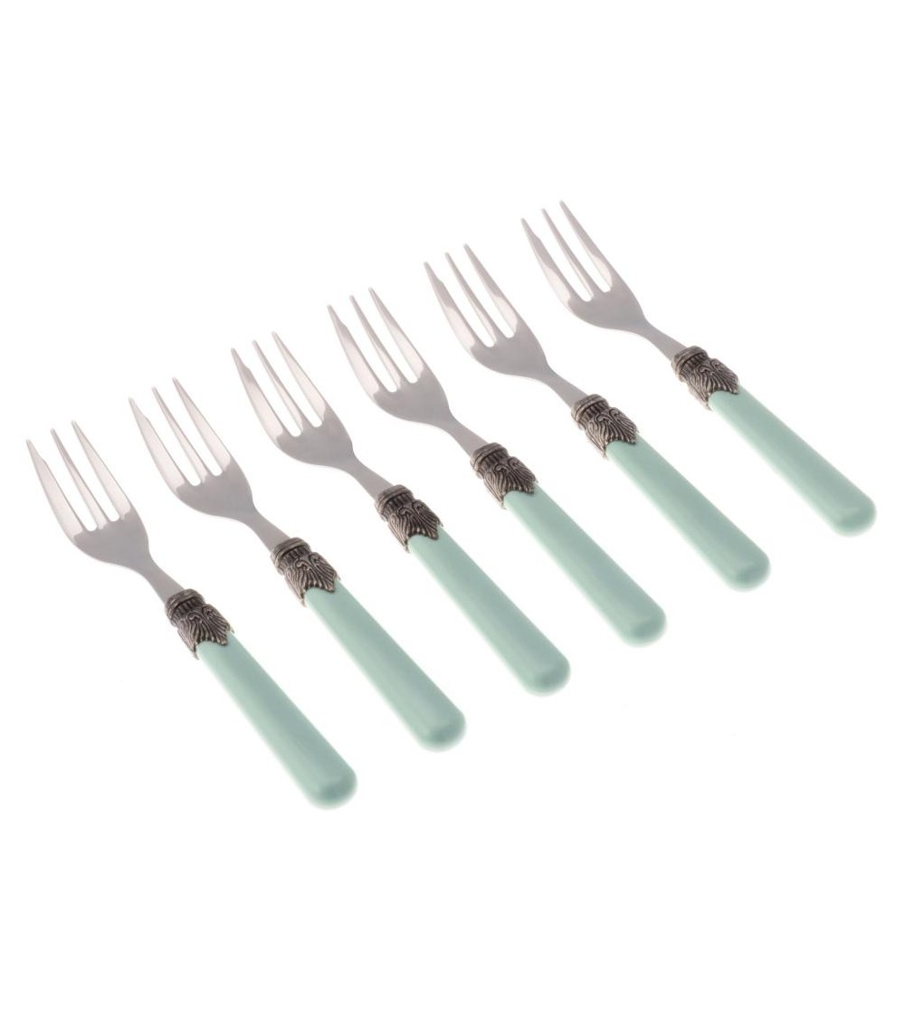 Classic Set 6pz Forchettine da Dolce - Rivadossi Sandro - colore verde acqua tiffany
