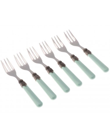 Classic Set 6pz Forchettine da Dolce - Rivadossi Sandro - colore verde acqua tiffany