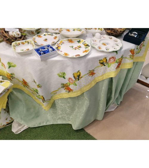 Rechteckige Tischdecke "Ostervögel" - königliche Familie -