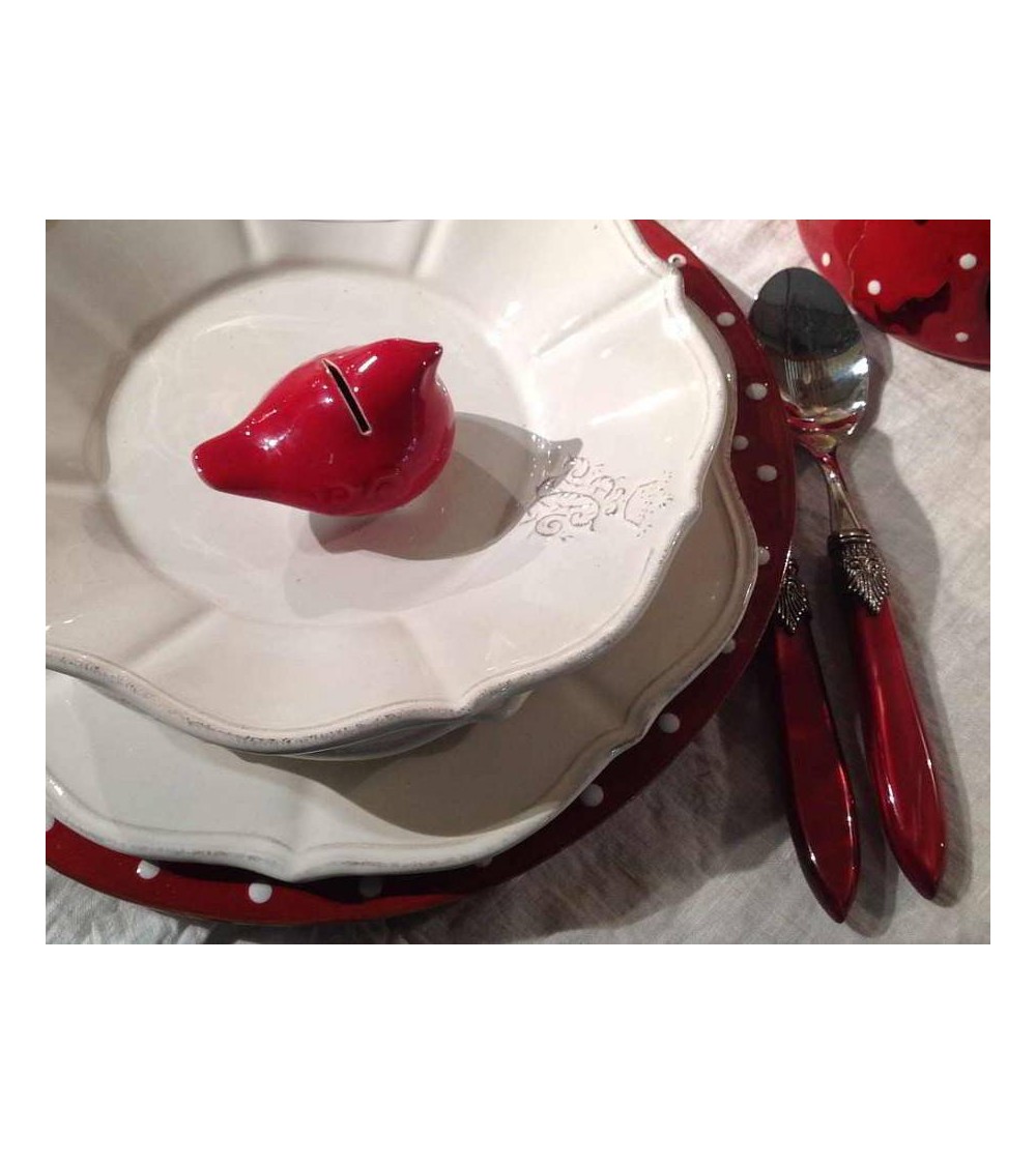 Laura 24 couverts Rivadossi Sandro pour six personnes - Fabriqués en Italie - Coffret Cadeau - 