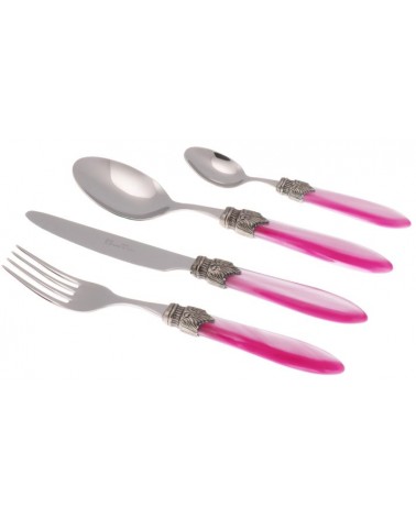 Laura 24 couverts Rivadossi Sandro pour six personnes - Fabriqués en Italie - Coffret Cadeau - 