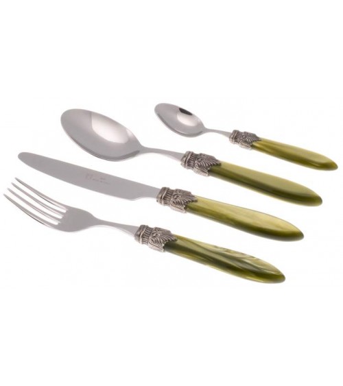 Laura 24pz Posate Rivadossi Sandro per Sei Persone - Made in Italy - Scatola Regalo - 