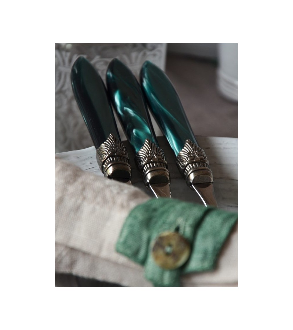 Laura 24 couverts Rivadossi Sandro pour six personnes - Fabriqués en Italie - Coffret Cadeau - 