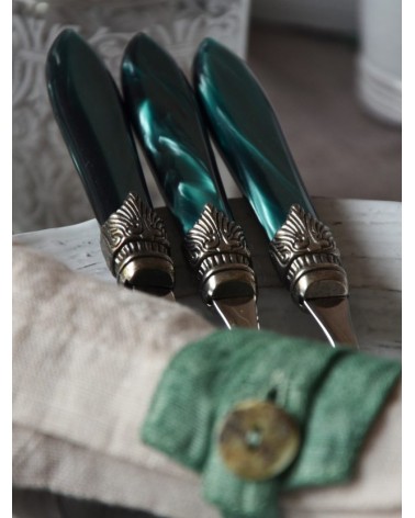 Laura 24 couverts Rivadossi Sandro pour six personnes - Fabriqués en Italie - Coffret Cadeau - 