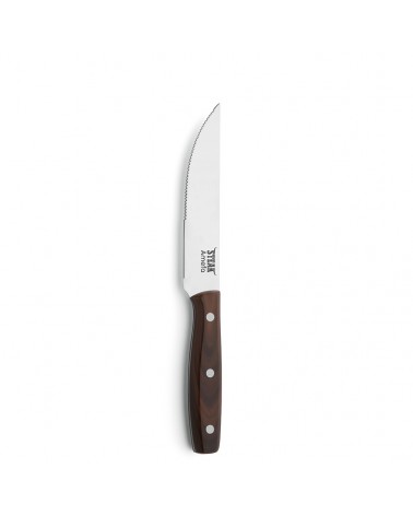 Steak Knife in Steel and Wooden Handle Porterhouse - Amefa -  - 