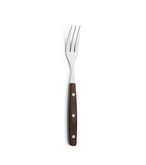 Steak Fork in Steel and Wooden Handle Porterhouse - Amefa