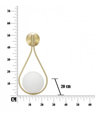 Sphere Applique Wall Lamp - Glamy Drop 20x52 cm -  - 8024609345289