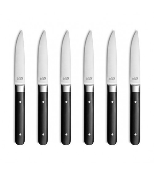 Fusion - Set of 6 Meat Knives in Amefa Steel