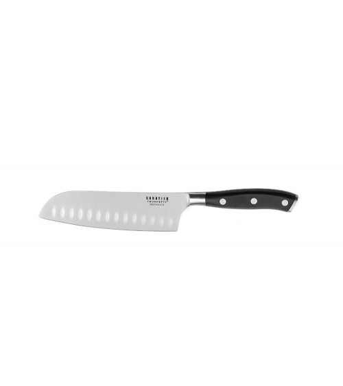 Santoku Knife in Steel and Black Handle - Richardson Sheffield Vulcano -  - 