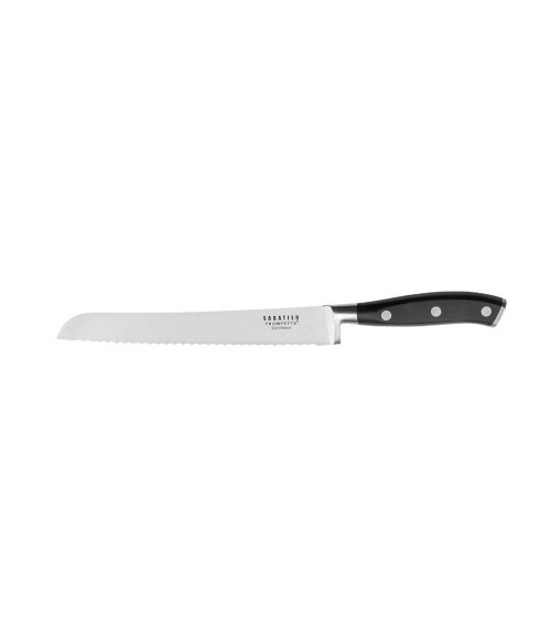 Couteau à pain en acier et manche noir - Richardson Sheffield Vulcano - 