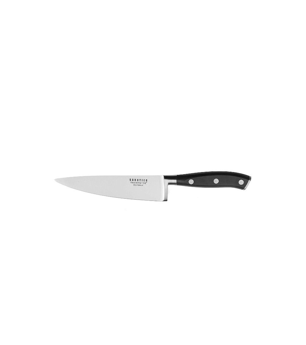 Couteau de chef en acier et manche noir - Richardson Sheffield Vulcano - 