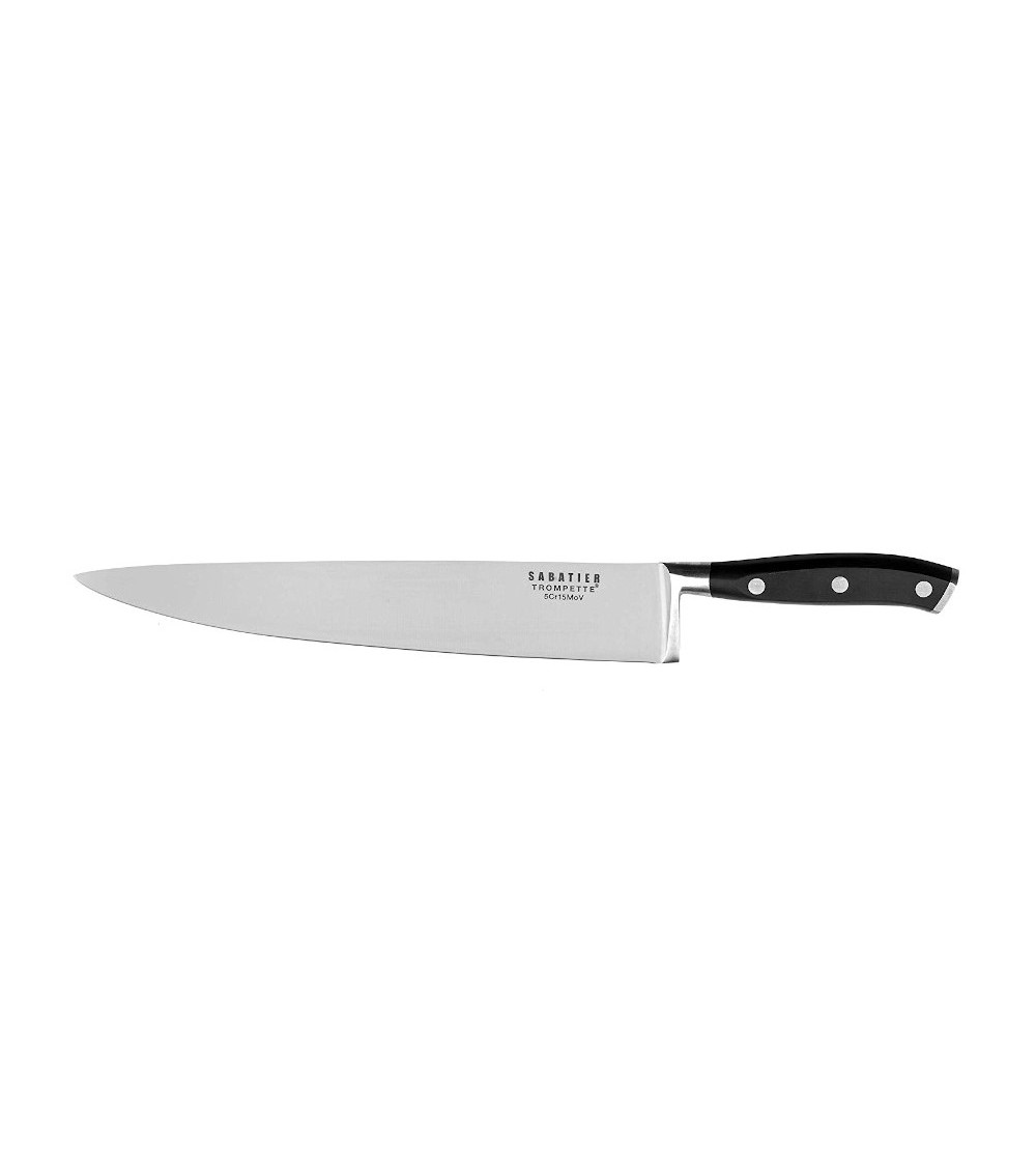 Couteau de chef 25 cm en acier et manche noir - Richardson Sheffield Vulcano - 