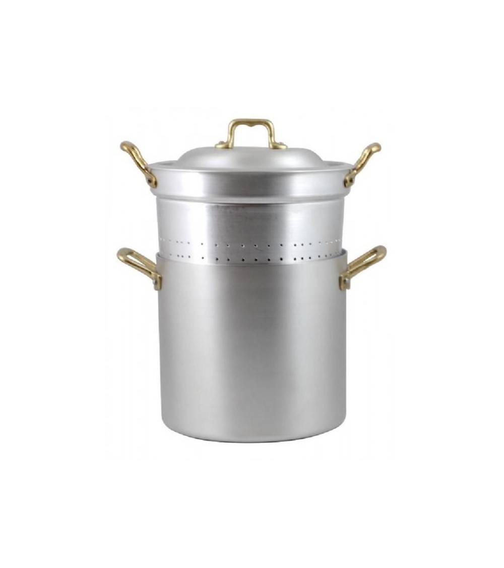 Professional Aluminum Pot with Colander and Lid -  - 8009137502229