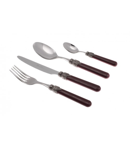 Rivadossi 彩色餐具：复古套装 24 件 -