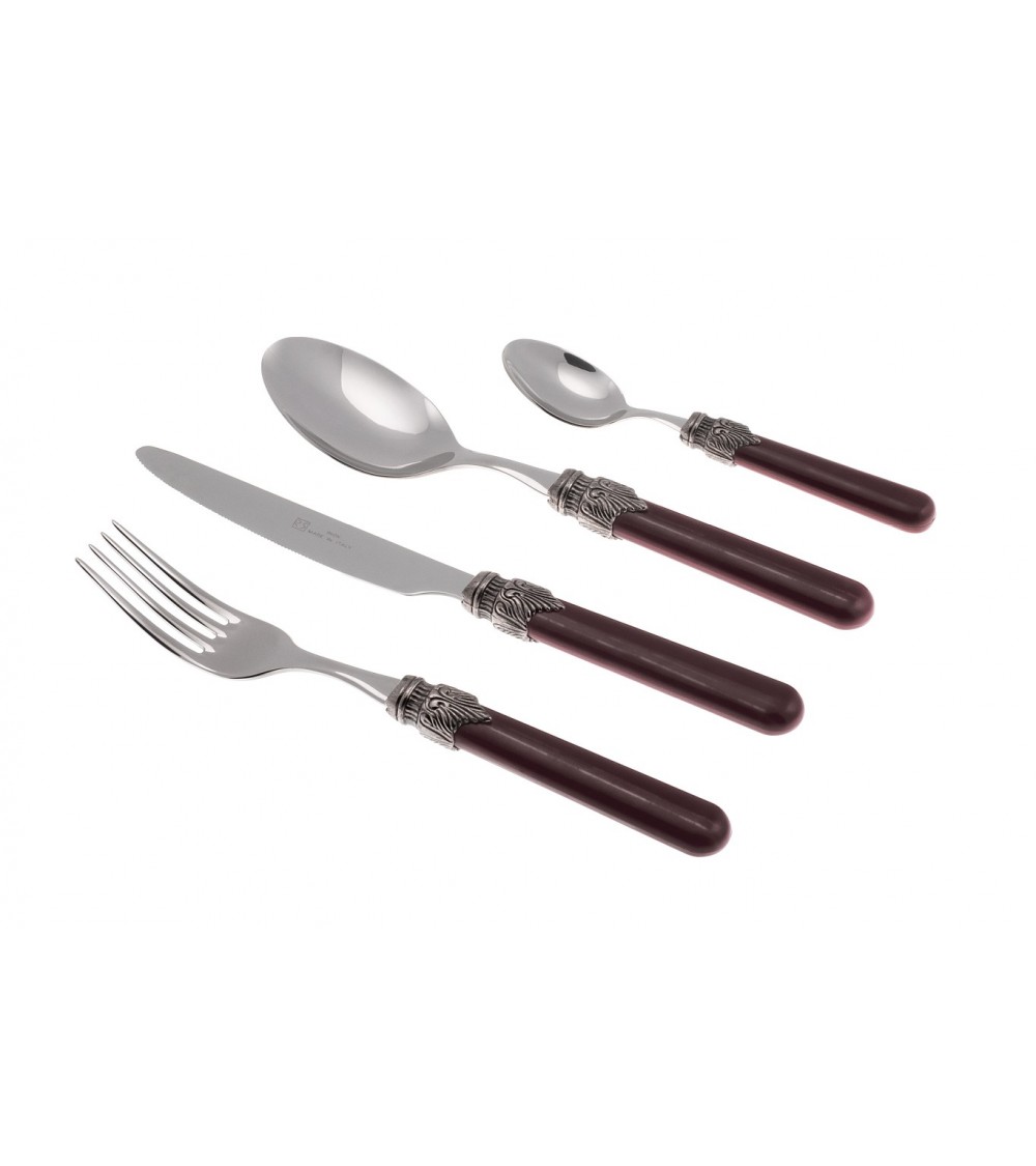 Rivadossi 彩色餐具：复古套装 24 件 -