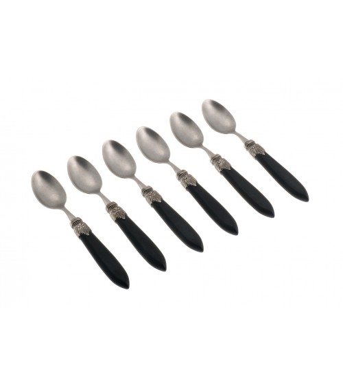 Rivadossi Colored Cutlery: Laura Antico Coffee Spoon - Set of 6 Pieces -  - 