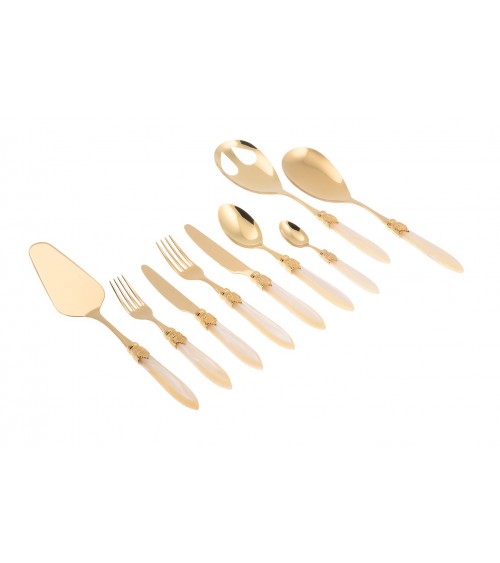 Laura Gold set 75pcs - Rivadossi Cutlery - Shop Online -  - 