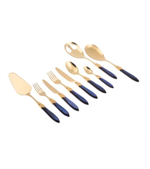 金色 Pvd 餐具 Rivadossi - Laura Gold Service 75 件 -