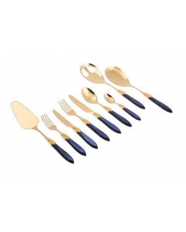 金色 Pvd 餐具 Rivadossi - Laura Gold Service 75 件 -