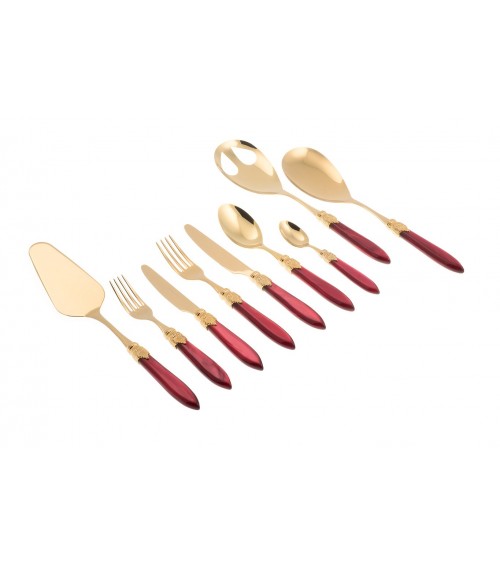 金色 Pvd 餐具 Rivadossi - Laura Gold Service 75 件 -