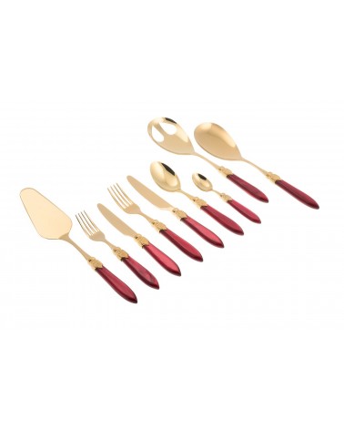 金色 Pvd 餐具 Rivadossi - Laura Gold Service 75 件 -