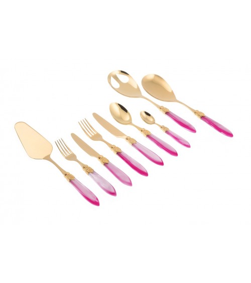 金色 Pvd 餐具 Rivadossi - Laura Gold Service 75 件 -