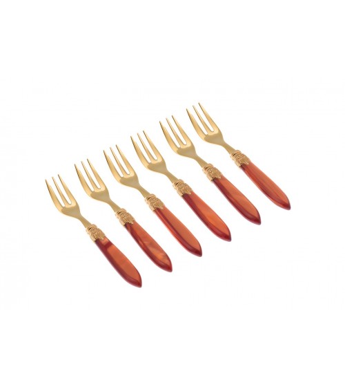 Dolce Laura Gold Gabelset 6-teilig - Rivadossi Besteck -