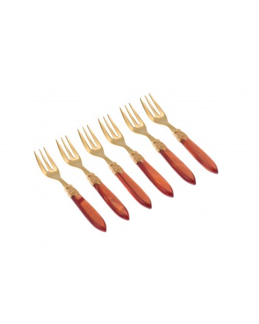 Dolce Laura Gold Gabelset 6-teilig - Rivadossi Besteck -